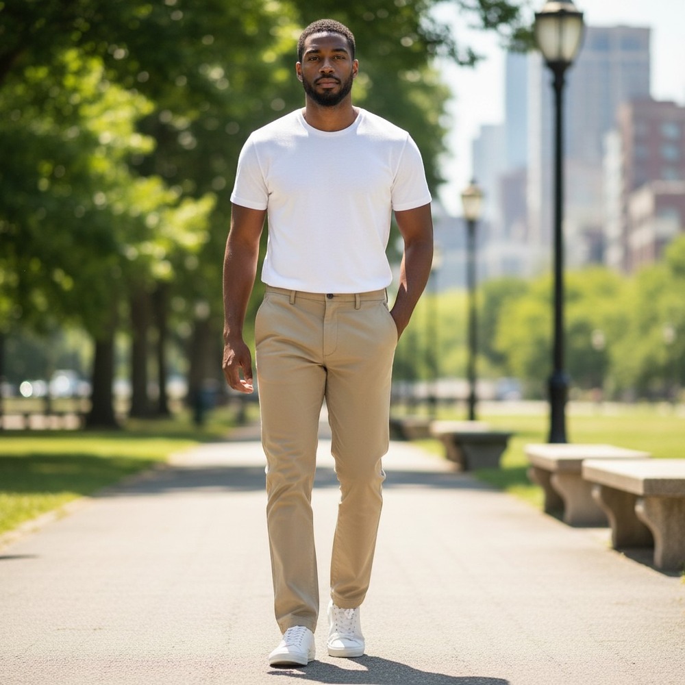 Nike Dri-FIT Standard Fit Chino Pants Khaki Tan DA4089-297 Mens 32x28